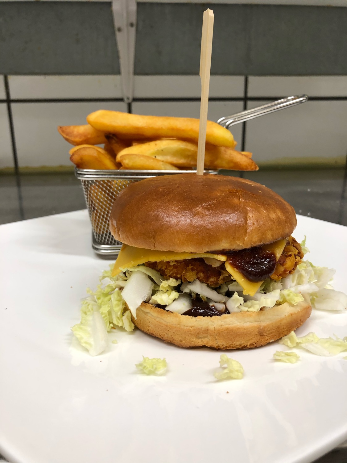 Chicken Burger with chips